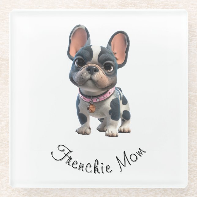 French Bulldog Glasuntersetzer (Vorderseite)