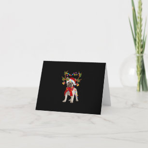 French Bulldog Gorgeous Reindeer Christmas Tree Karte