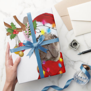 French Bulldog Gorgeous Reindeer Weihnachtsgeschen Geschenkpapier