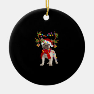 French Bulldog Gorgeous Rentier Weihnachtsbaum Keramik Ornament