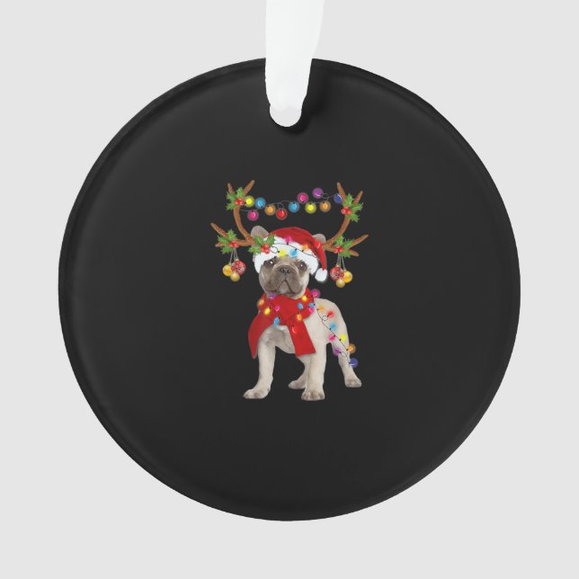 French Bulldog Gorgeous Rentier Weihnachtsbaum Ornament (Vorderseite)