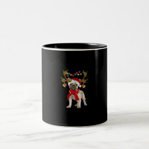 French Bulldog Gorgeous Rentier Weihnachtsbaum Zweifarbige Tasse
