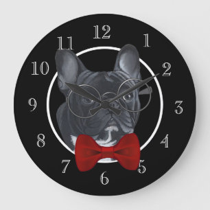 French Bulldog Große Wanduhr