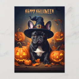 French Bulldog Halloween Feiertagspostkarte