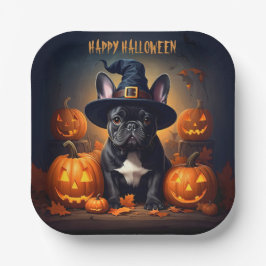 French Bulldog Halloween Pappteller