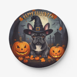 French Bulldog Halloween Pappteller