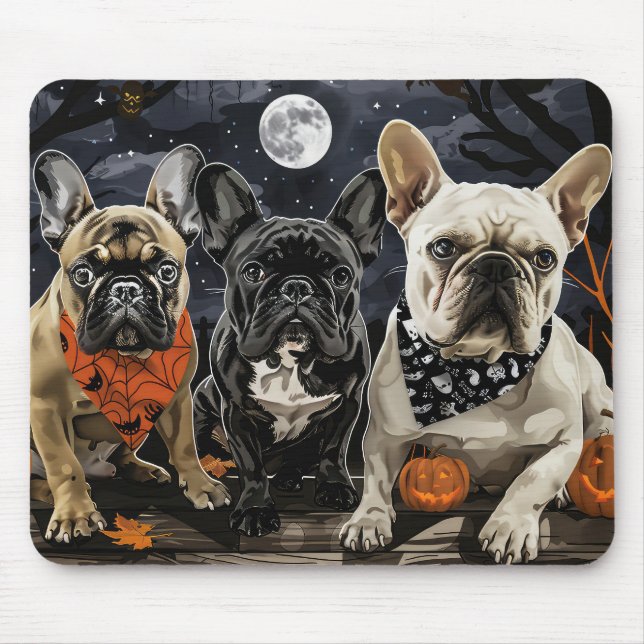 French Bulldog Halloween Spooky Mousepad (Vorne)