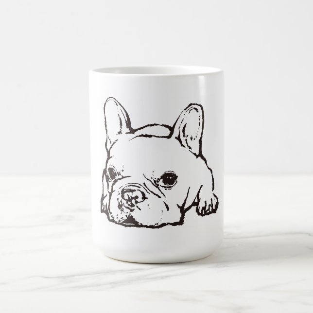 French Bulldog Handwritten Illustration  CoffeeMug Kaffeetasse (Mittel)