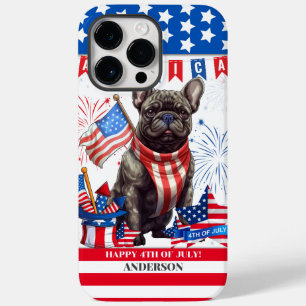 French Bulldog Happy 4th July America Patriotic Case-Mate iPhone 14 Pro Max Hülle