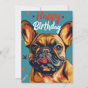 French Bulldog Happy Birthday Feiertagskarte