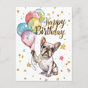 French Bulldog Happy Birthday Postkarte
