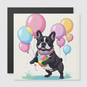French Bulldog Happy Day Französische Bulldogge Magnetkarte