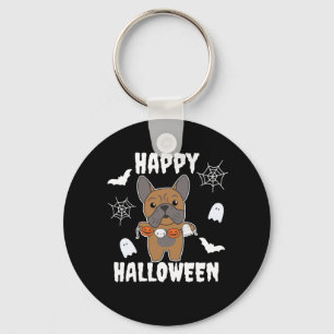 French Bulldog Happy Halloween Hunde Kostüm Schlüsselanhänger