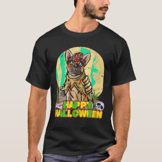French Bulldog Happy Halloween Kostüm Zombie T Sh T-Shirt