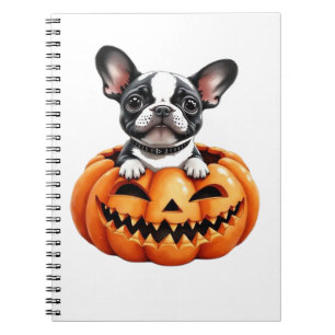 French Bulldog Happy Halloween Kürbis Classic T-S Notizblock