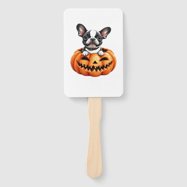 French Bulldog Happy Halloween pumpkin Classic T-S Fächer (Vorderseite)