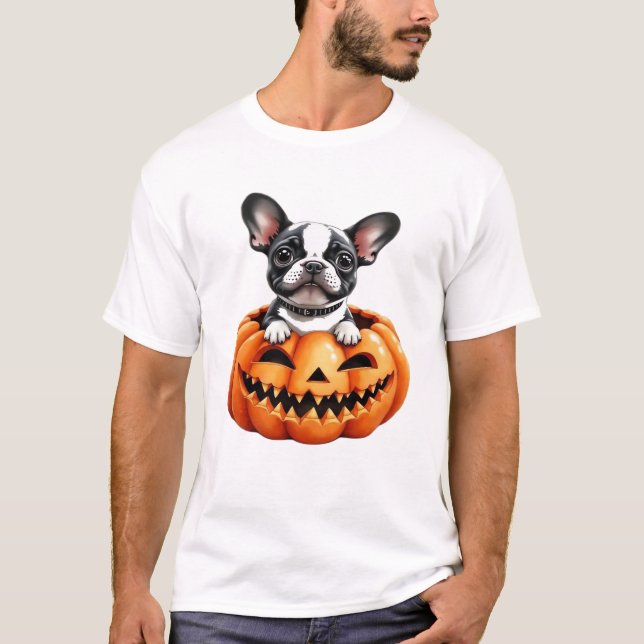 French Bulldog Happy Halloween pumpkin Classic T-S T-Shirt (Vorderseite)