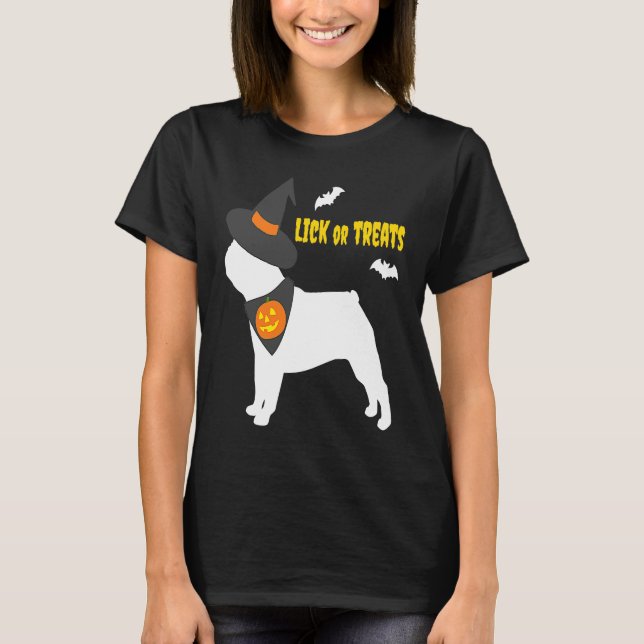 French Bulldog Happy Halloween Pumpkin Witch Frenc T-Shirt (Vorderseite)