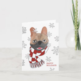 French Bulldog Happy Holidays Feiertagskarte