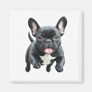 French Bulldog Happy Playful Fun Jumping Joyful Magnet