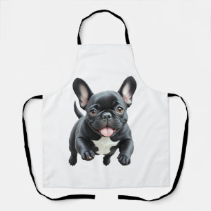 French Bulldog Happy Playful Fun Jumping Joyful Schürze
