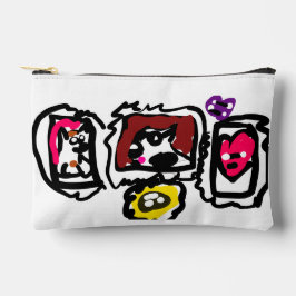 French bulldog hearts   zubehörtasche