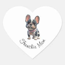 French Bulldog Herz-Aufkleber