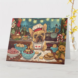 French Bulldog Holiday Baking: Festliche Weihnacht Karte