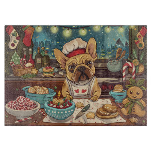 French Bulldog Holiday Baking: Festliche Weihnacht Schneidebrett