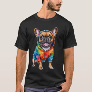French Bulldog Hoodie Frenchie Dog Funny Art Print T-Shirt