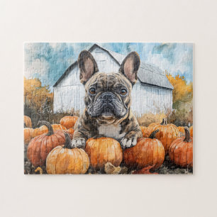 French Bulldog in Pumpkin Patch Puzzle