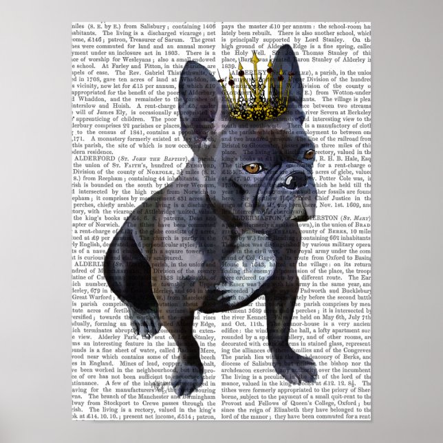 French Bulldog King Poster (Vorne)