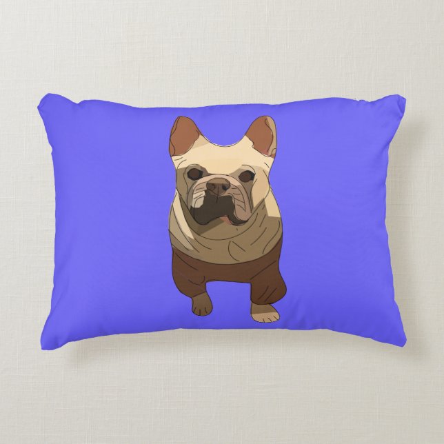 French Bulldog, Lavender Purple Dekokissen (Vorderseite)