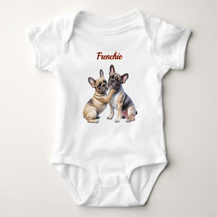 French Bulldog Liebe französische Bulldogge Baby Strampler