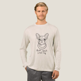 French Bulldog Line Art. Built Small. Loved Big. Tri-Blend Shirt