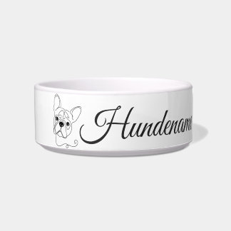 French Bulldog Line Art personalized bowl Napf