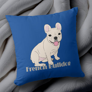 French Bulldog Lovers Blue Kissen