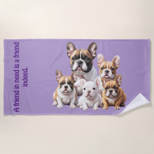 French Bulldog lustige Freunde Bulldoggen Strandtuch