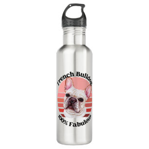 French Bulldog-lustiges Zitat Edelstahlflasche