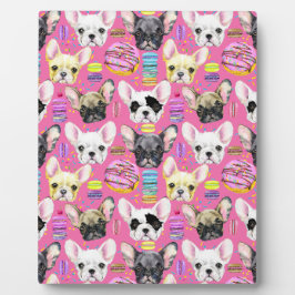 French Bulldog Macaron Pattern Fotoplatte