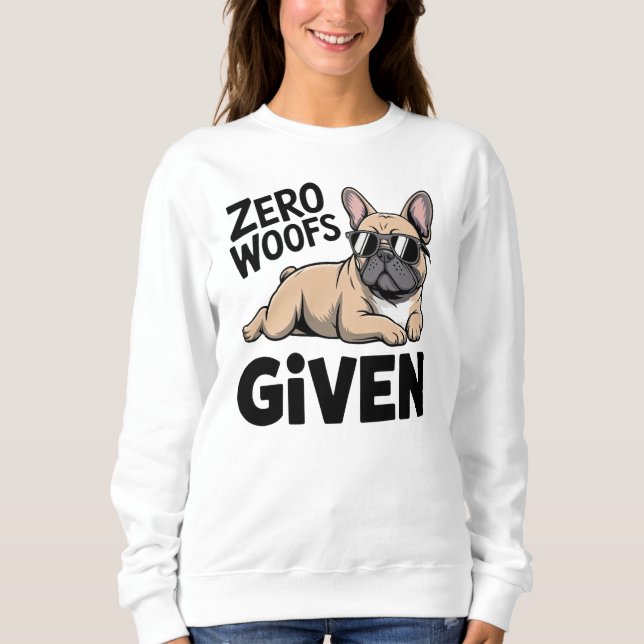 French Bulldog Mama Antisozial Sarkastischer Hunde Sweatshirt (Vorderseite)