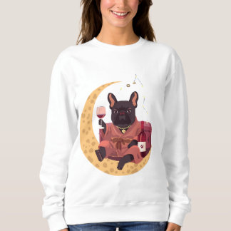 French Bulldog Mama Weinabend Sweatshirt