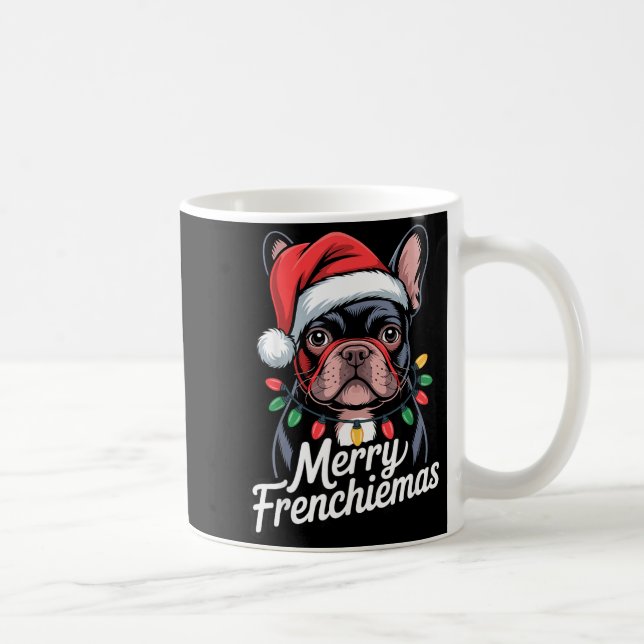 French Bulldog Merry Frenchiemas Santa Hat Christm Kaffeetasse (Rechts)