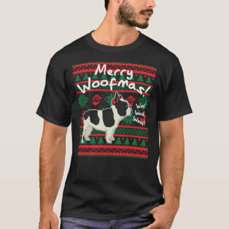 French Bulldog Merry Woofmas, Ugly Christmas Sweet T-Shirt
