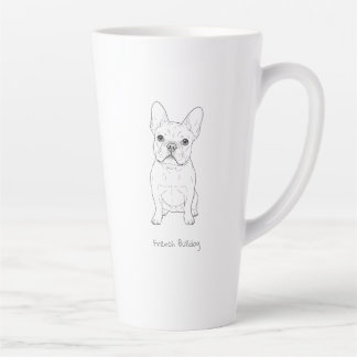 French Bulldog Minimalist Line Art - Front and Bac Milchtasse