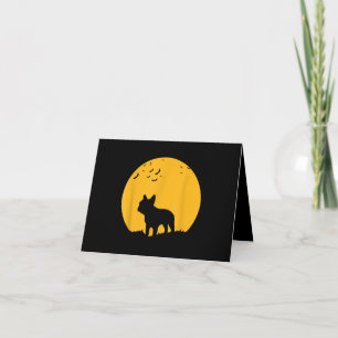French Bulldog Moon Halloween Inspiriertes Design Karte