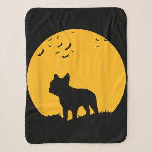 French Bulldog Moon Halloween Inspiriertes Design Sherpadecke