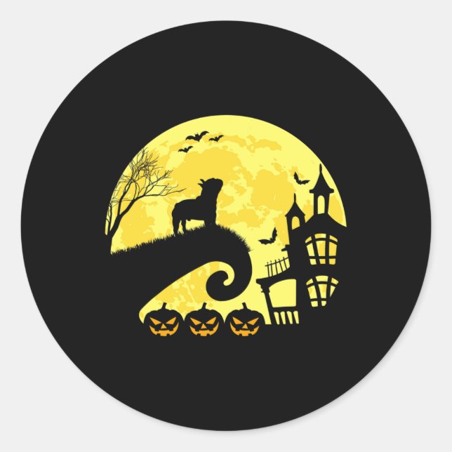 French Bulldog Moonshine Frenchie Mama Frenchie Va Runder Aufkleber (Vorderseite)