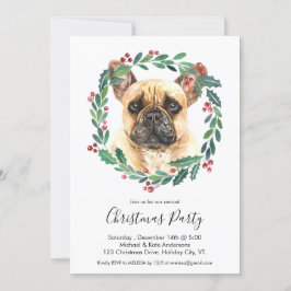 French Bulldog Niedlich Dog Elegantes Weihnachtsfe Einladung