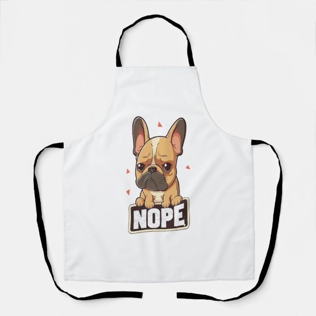 French Bulldog Nope Schürze (Vorderseite)